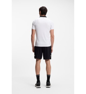 BOSS Active slim fit poloshirt wit