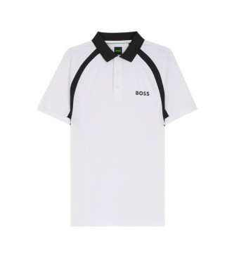 BOSS Active slim fit poloshirt wit
