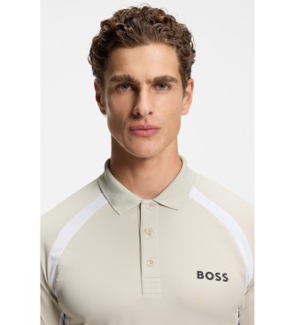 BOSS P�lo bege de corte justo Active