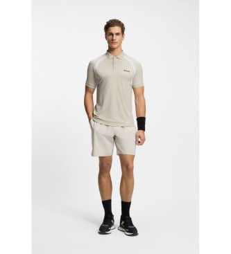 BOSS P�lo bege de corte justo Active