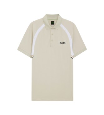 BOSS P�lo bege de corte justo Active