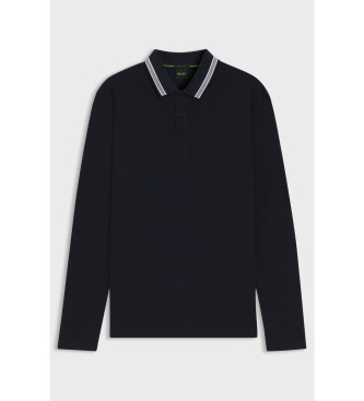 BOSS Polo nera in pliss