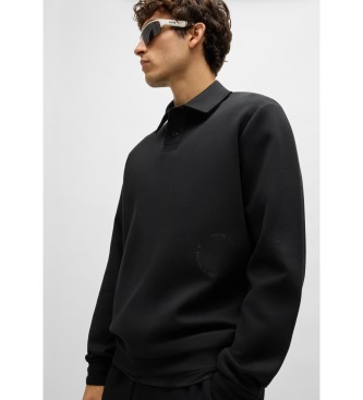 BOSS Polo Plisy 1 Noir