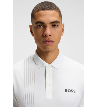 BOSS Polo xadrez branco