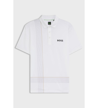BOSS Polo xadrez branco