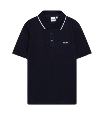 BOSS Navy short sleeve polo shirt