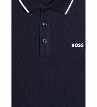 BOSS Marineblaues Kurzarm-Poloshirt