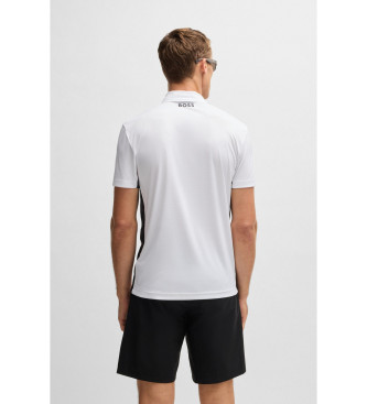 BOSS Polo de sport Paddy slim fit avec protection UV blanc