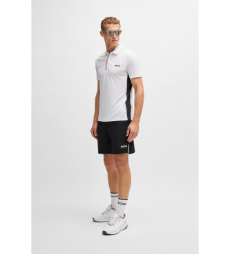 BOSS Polo de sport Paddy slim fit avec protection UV blanc