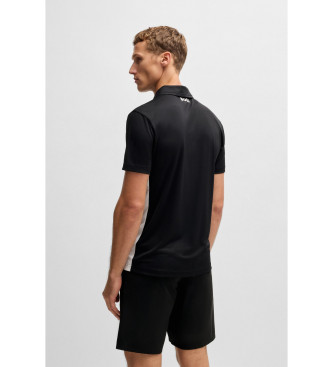 BOSS Paddy slim fit sportpolo met UV-bescherming zwart