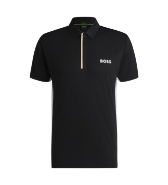 BOSS Sportowa koszulka polo Paddy slim fit z ochroną UV, czarna