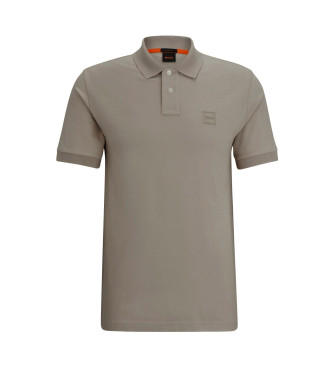 BOSS Polo logotip obliž rjave barve