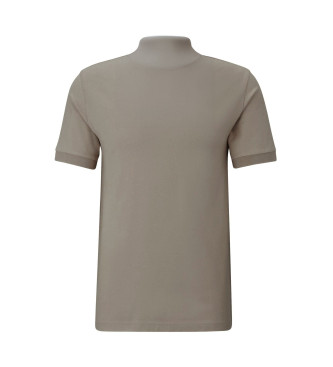 BOSS Polo logo patch marron