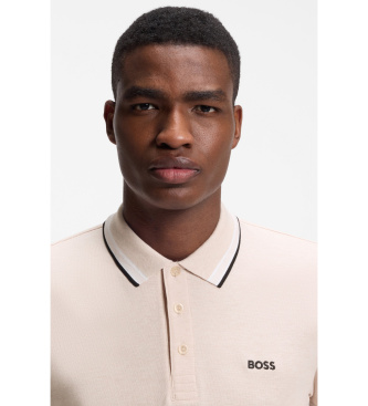 BOSS Polo Paddy beżowe