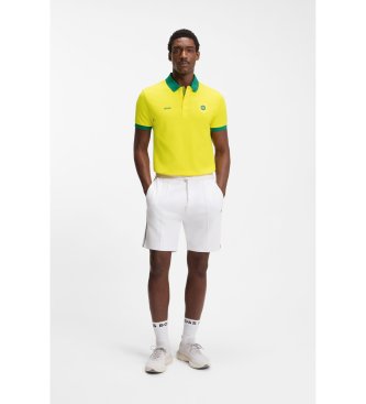 BOSS Paddy polotr�ja med gula flaggdetaljer