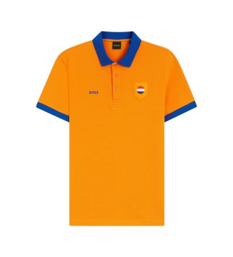 BOSS Paddy polotr�ja med orange flaggdetaljer