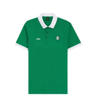 BOSS Paddy polotr�ja med gr�na flaggdetaljer