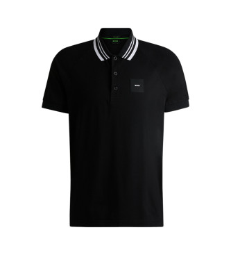 BOSS Polo Paddy Rib noir