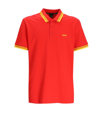 BOSS Polo Paddy vermelho