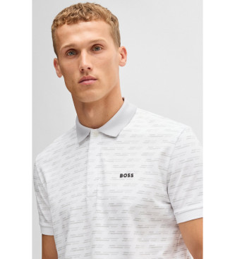 BOSS Paddy Tape AO weies Poloshirt