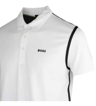 BOSS Paddy Tape white polo shirt