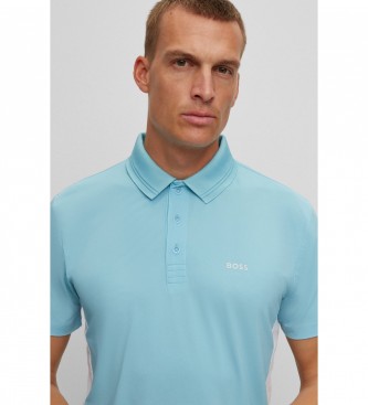BOSS Niebieska koszulka polo Paddytech