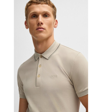 BOSS Paule 4 beigefarbenes Poloshirt