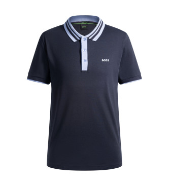 BOSS Paule Tape Poloshirt navy