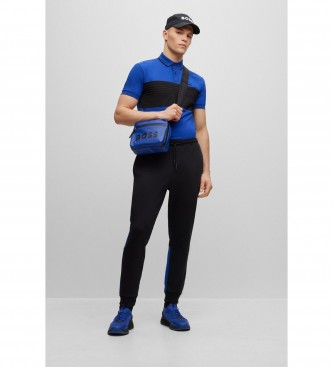 BOSS Pavel polo blau, schwarz