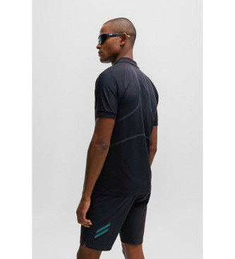 BOSS Piraq Active navy polo shirt 