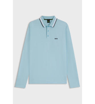 BOSS Polo in plissettato blu