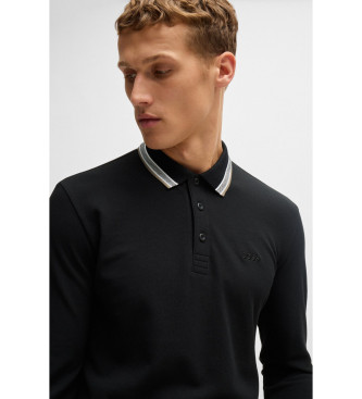 BOSS Plisy Poloshirt schwarz