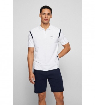 BOSS Relaxed Fit white polo shirt