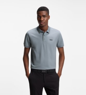 BOSS Polo Swing cinza