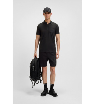 BOSS Urban Tech schwarzes Poloshirt