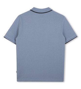 BOSS Polo  manches courtes bleu-gris