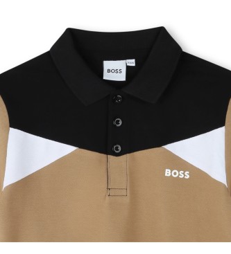 BOSS Polo de manga corta marrn