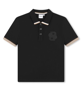 BOSS Polo de manga corta negro