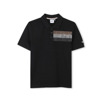 BOSS Plo s riscas tricolor preto