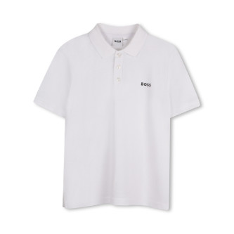 BOSS Kortrmet poloshirt hvid