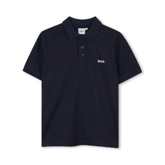 BOSS Navy kortrmet poloshirt