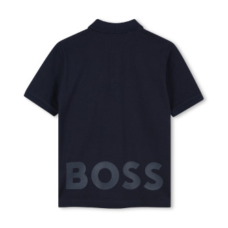 BOSS Navy kortrmet poloshirt