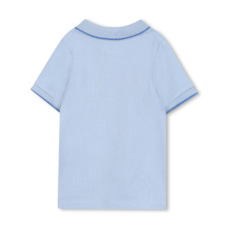 BOSS Blauw piqu poloshirt