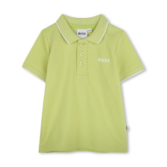 BOSS Groen piqu poloshirt