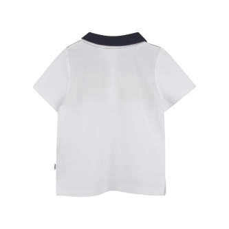 BOSS Polo in piqu bianco