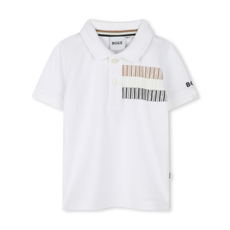 BOSS Poloshirt met korte mouwen wit