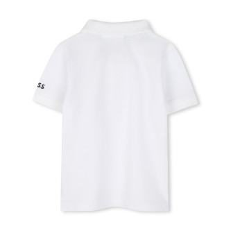 BOSS Poloshirt met korte mouwen wit
