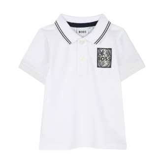 BOSS Poloshirt met korte mouwen wit