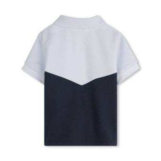 BOSS Blauwe polo met korte mouwen