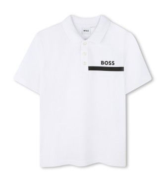 BOSS Weies Kurzarm-Poloshirt